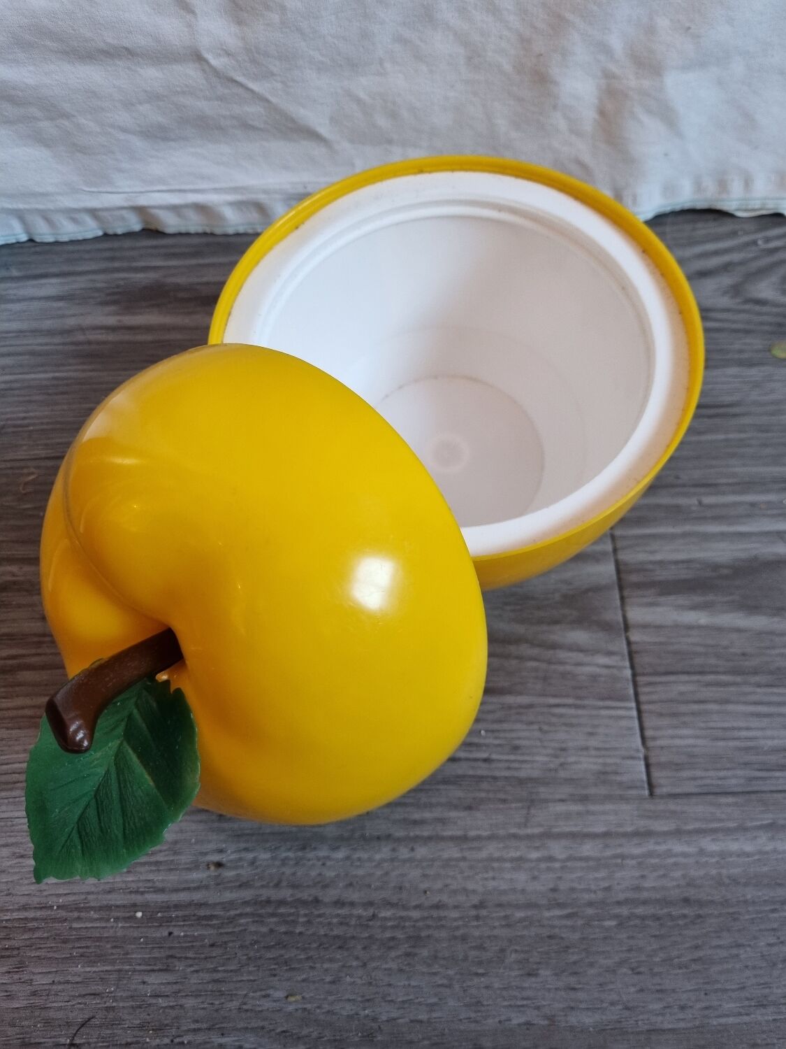 Vintage Yellow Apple Ice Bucket