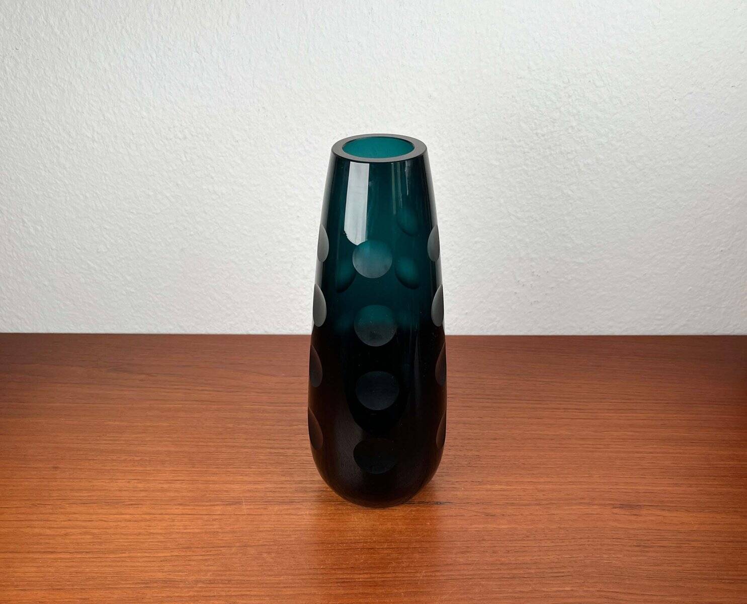 Mid-century German glass vase by Karl Friedrich Glas, 1960s.