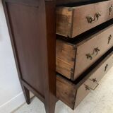 Commode de style Louis XVI en chêne massif XIX siècle