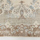 Handmade beige & brown floral  vintage rug