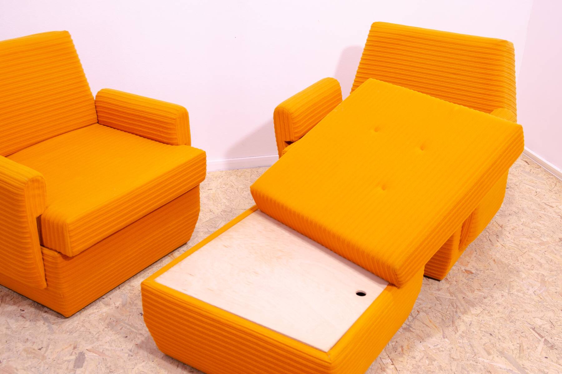 Ensemble de salon vintage Eastern Bloc par Jitona, Tchécoslovaquie, 1970
