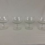 Set of 4 glasses of whisky cognac