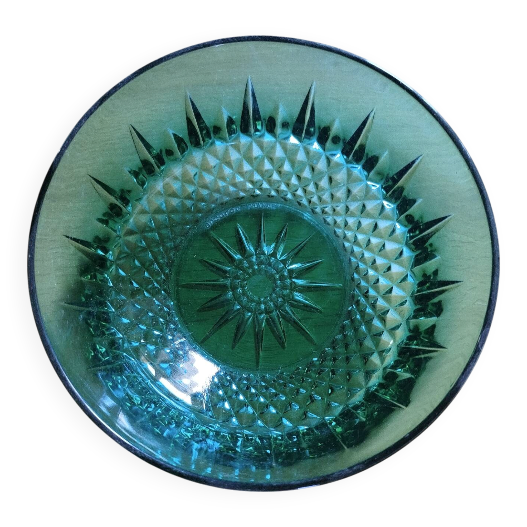 Emerald green Arcoroc salad bowl