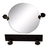 bathroom set round mirror and shelf