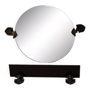 ensemble de salle de bains miroir rond et etagere