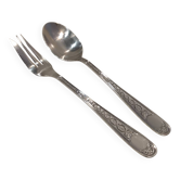 Fourchette cuillere a ragout métal argenté orfèvre Christofle Villeroy