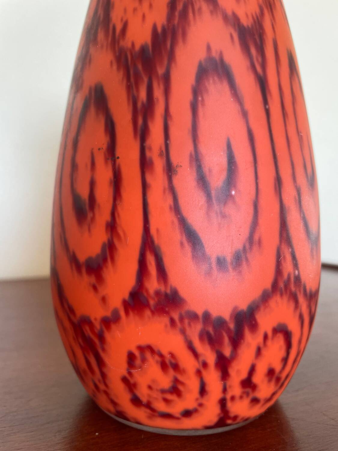 Art Deco glass paste vase