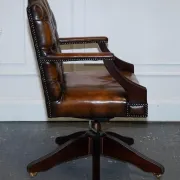 Chesterfield Director's Chair in Brown Cigar Leather