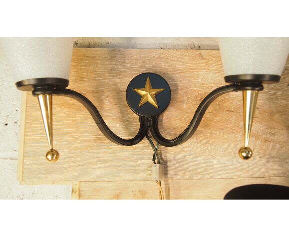 Set 3 Wall Lantern Arlus Matching Chandelier Mid Century Sconces Selency Set 3 Wall Lantern Arlus Matching, Matching Chandelier And Wall Sconces
