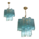 Murano style glass chandelier, set of 2 or a pair of chandeliers