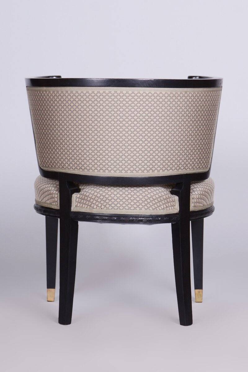 Art Nouveau Livingroom Set in Stained Oak & Upholstery from Wiener Werkstätte, Austria, 1910s, Set of 5