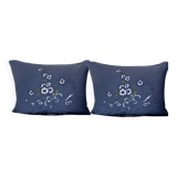 2 hand embroidered cushions