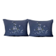 2 coussins brodés à la main