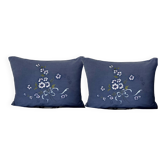 2 coussins brodés à la main