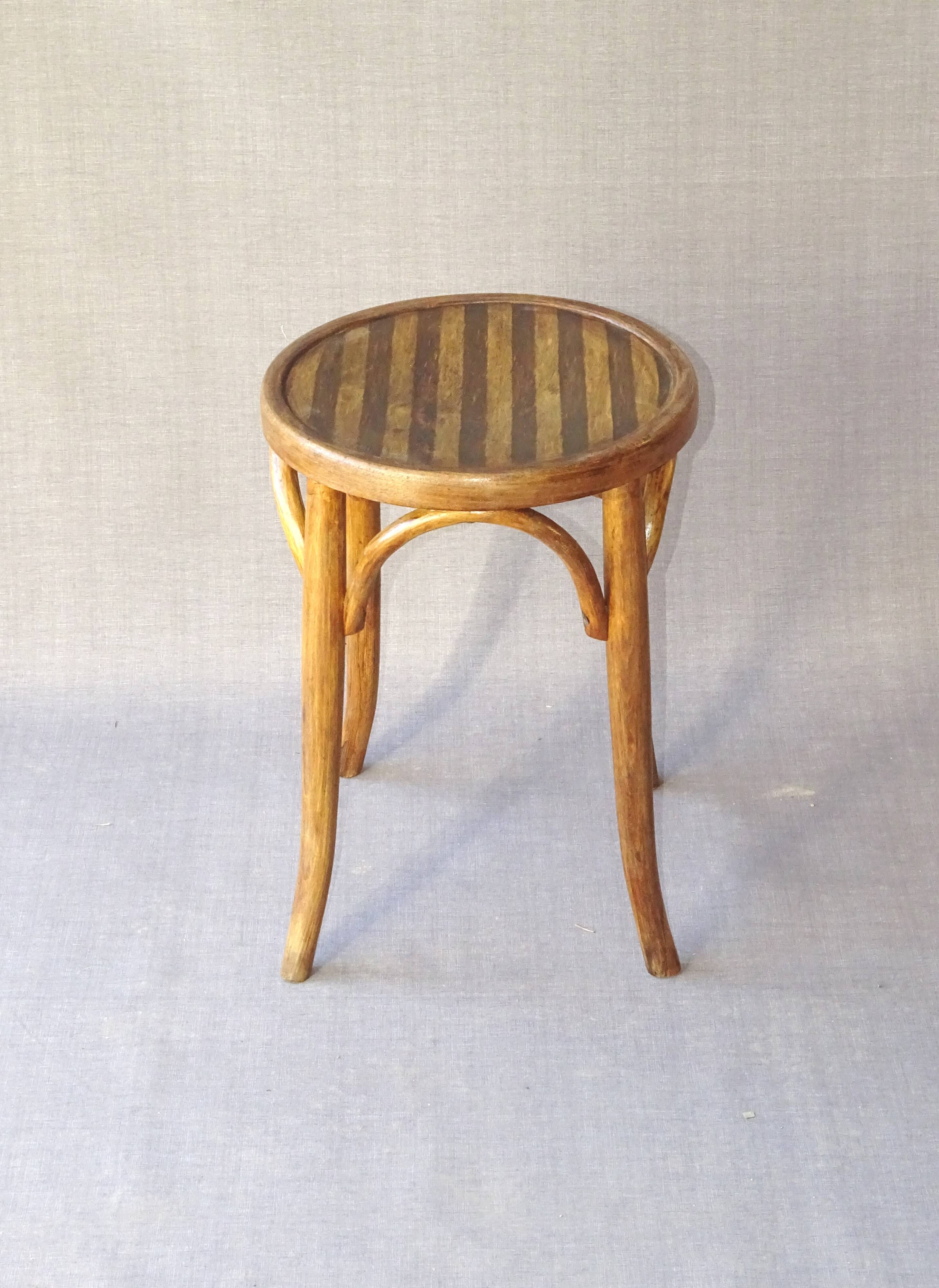 Stool bistrot wood curved by Baumann 1930