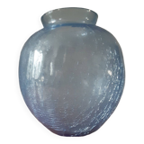 Vase boule verre craquelé