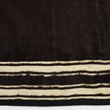4x6 Black & Beige Handmade Wool Kilim Rug, 127x176 Cm