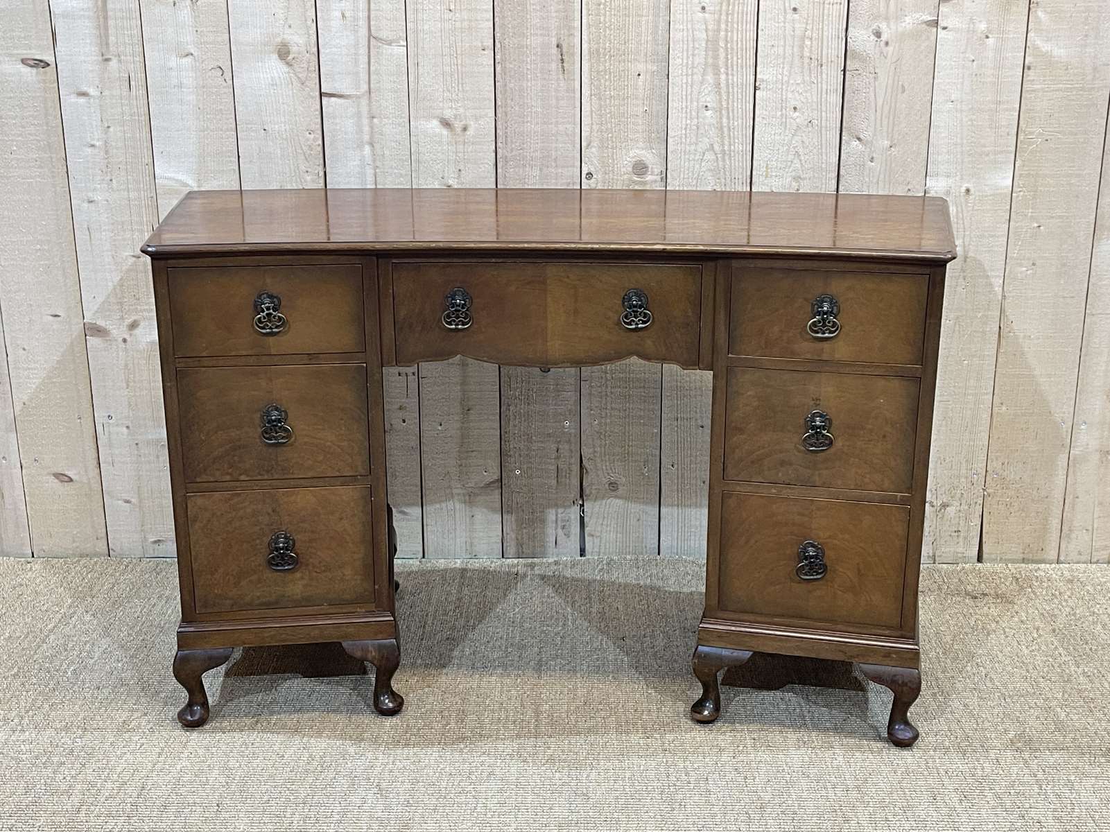 English walnut desk from the 1950s
