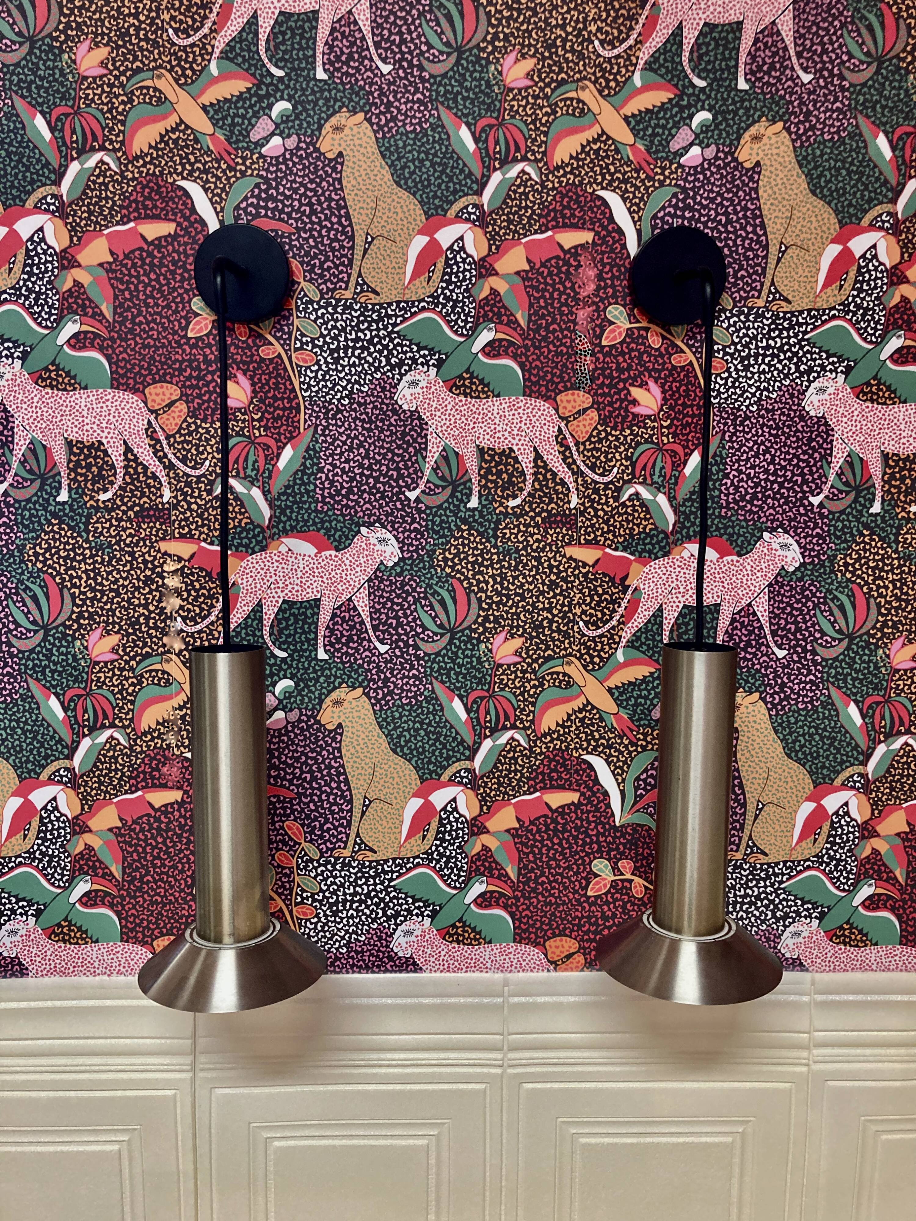 Pair of modular design wall lights from the 1960s.