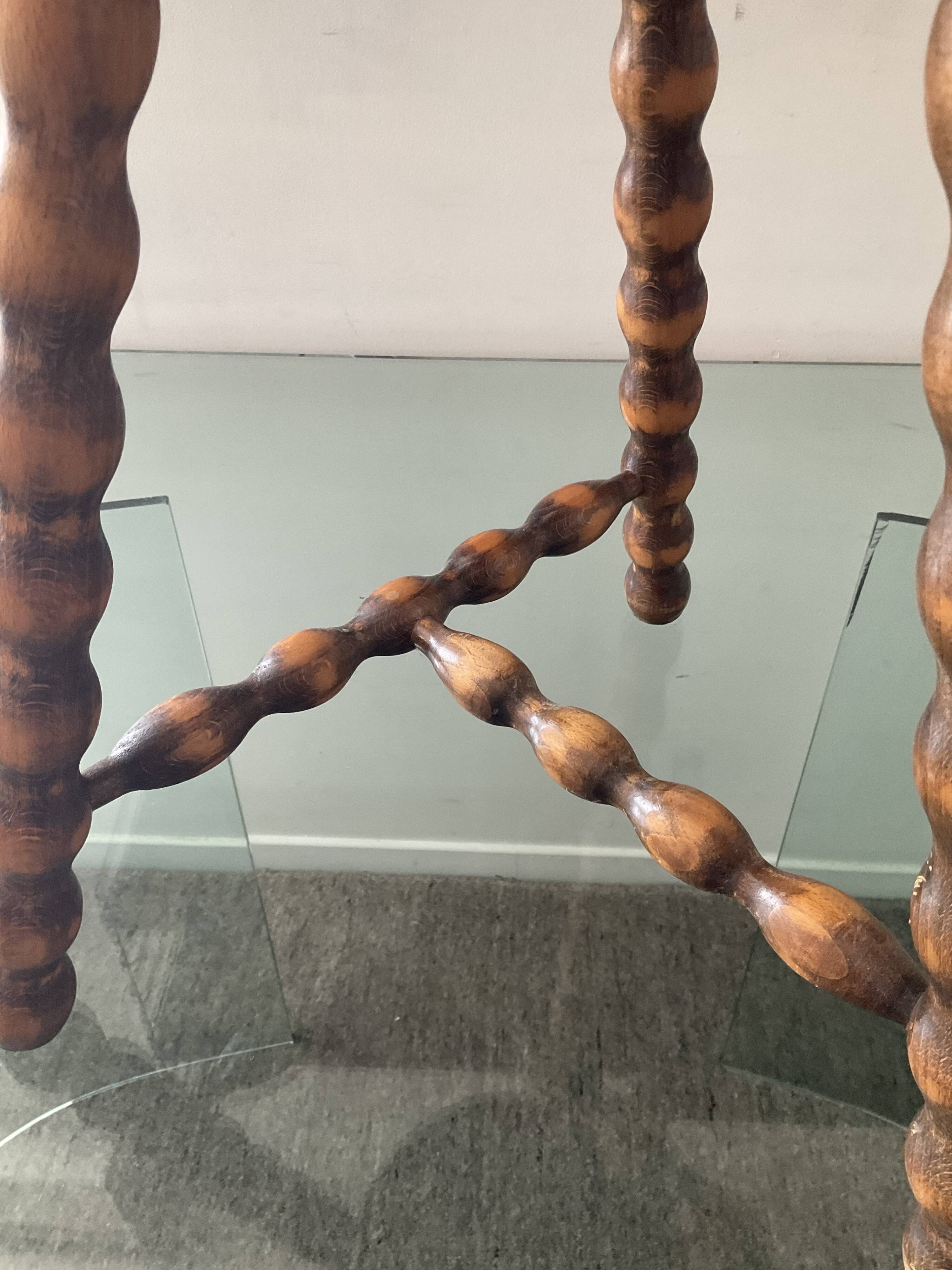 Vintage wooden tripod stool