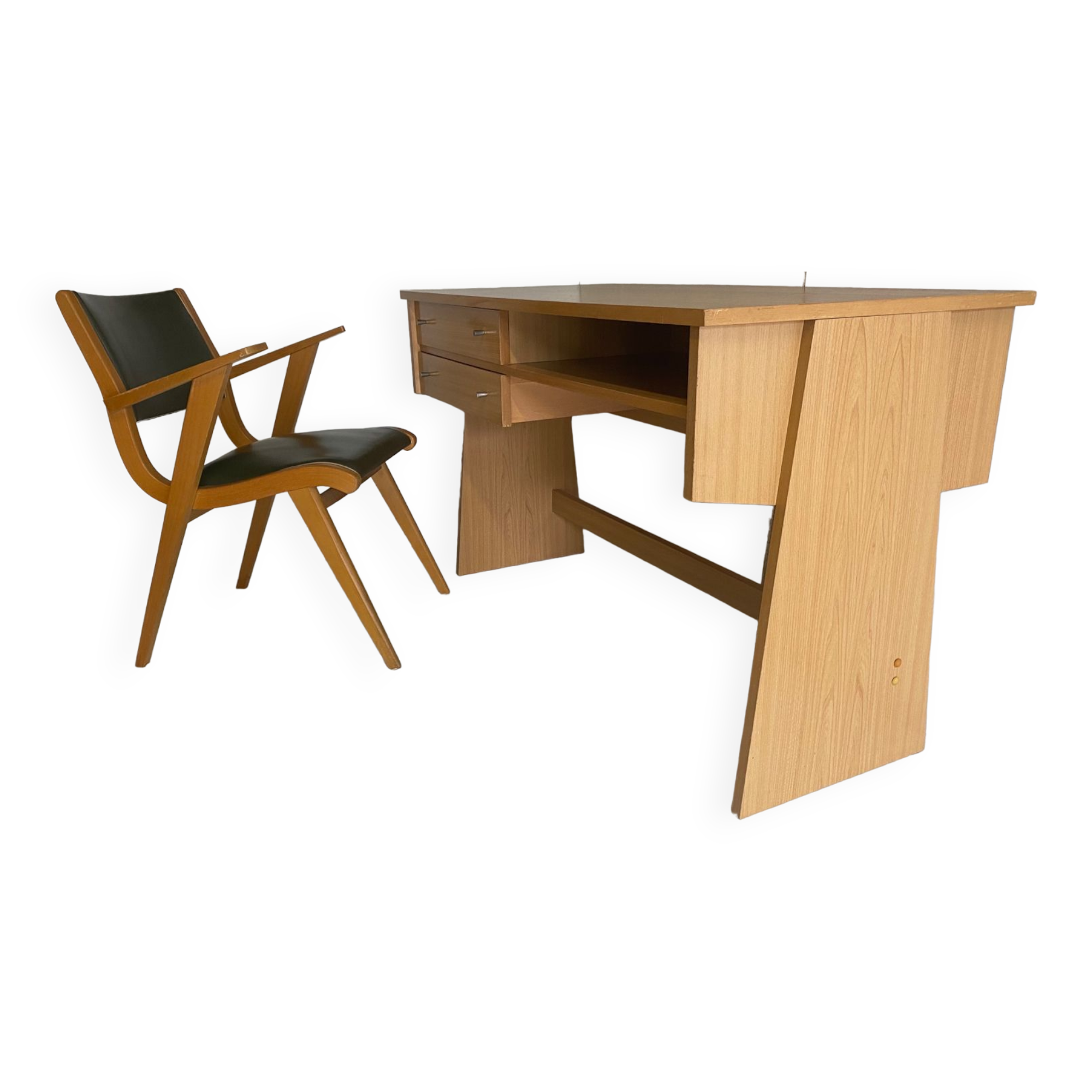 Scandinavian vintage desk and armchair