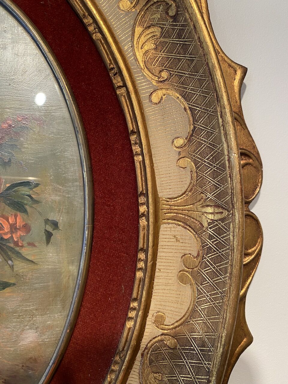 Old painting, still life with wild flowers signed XX century