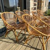 Rattan bench from the 60s