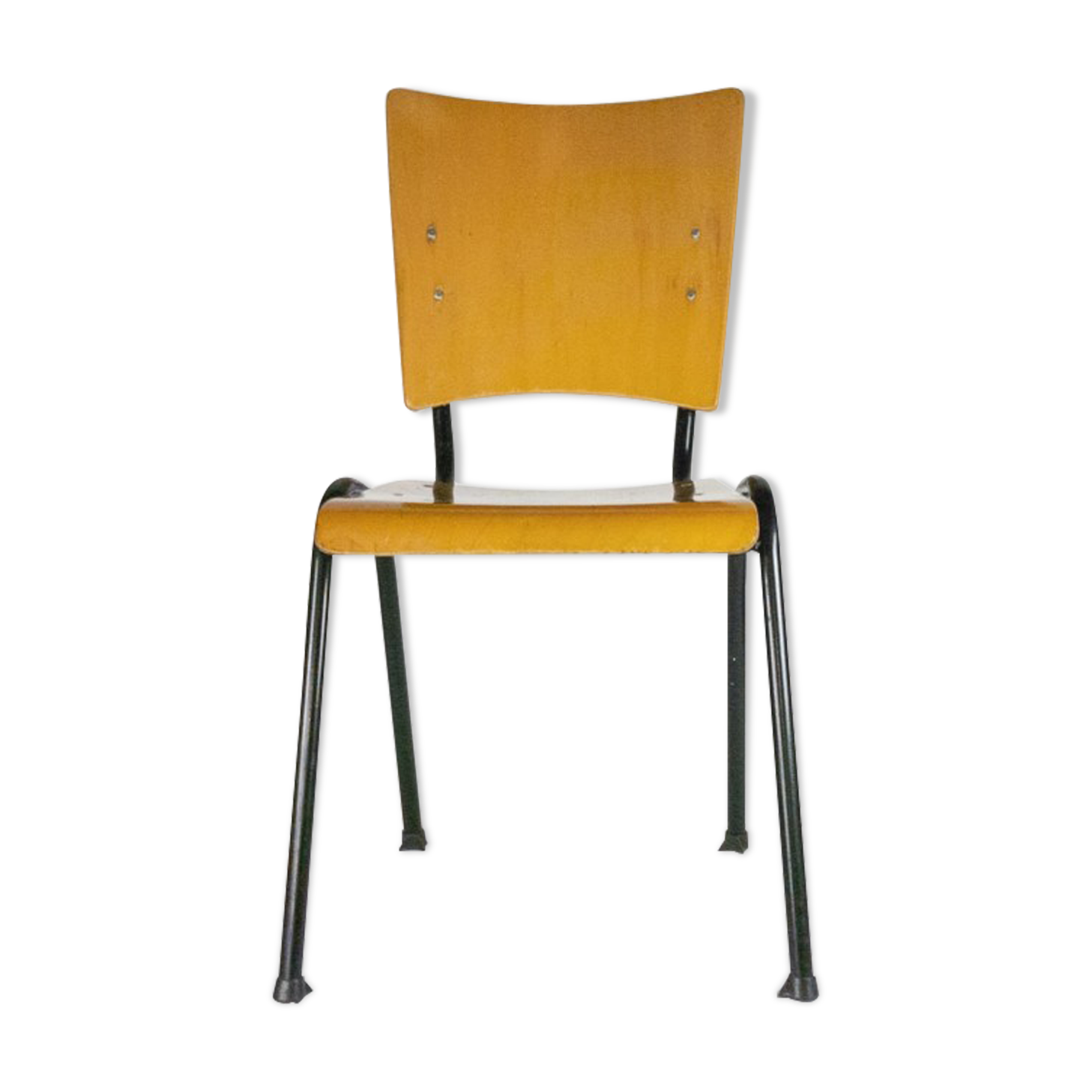 Marko school chair by Ynske Kooistra wood and metal 60s