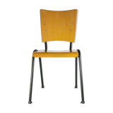 Marko school chair by Ynske Kooistra wood and metal 60s