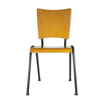 Marko school chair by Ynske Kooistra wood and metal 60s