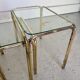 Vintage nesting tables in brass and glass from the 70s – set of 3