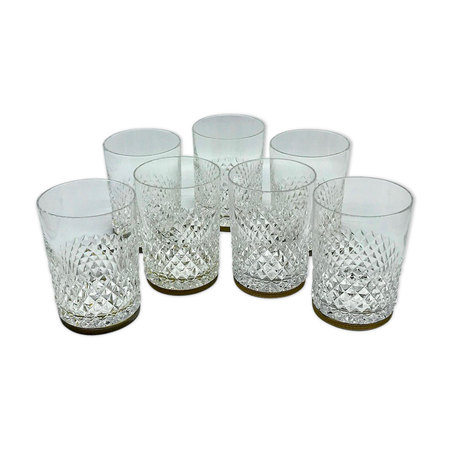 Diamond tip whiskey glasses