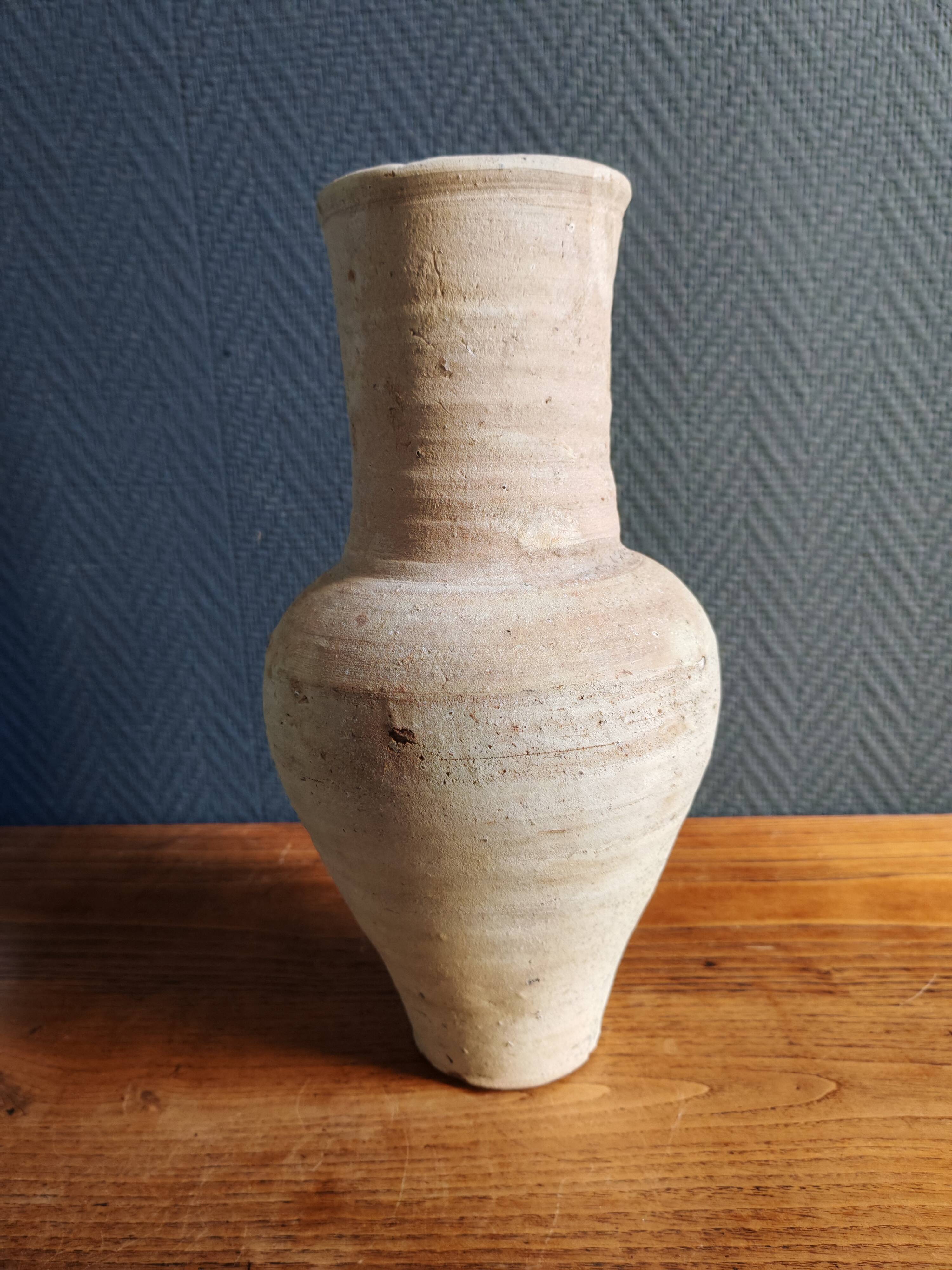 Pichet Ancien en Terre Cuite Non Émaillée | Vase Rustique