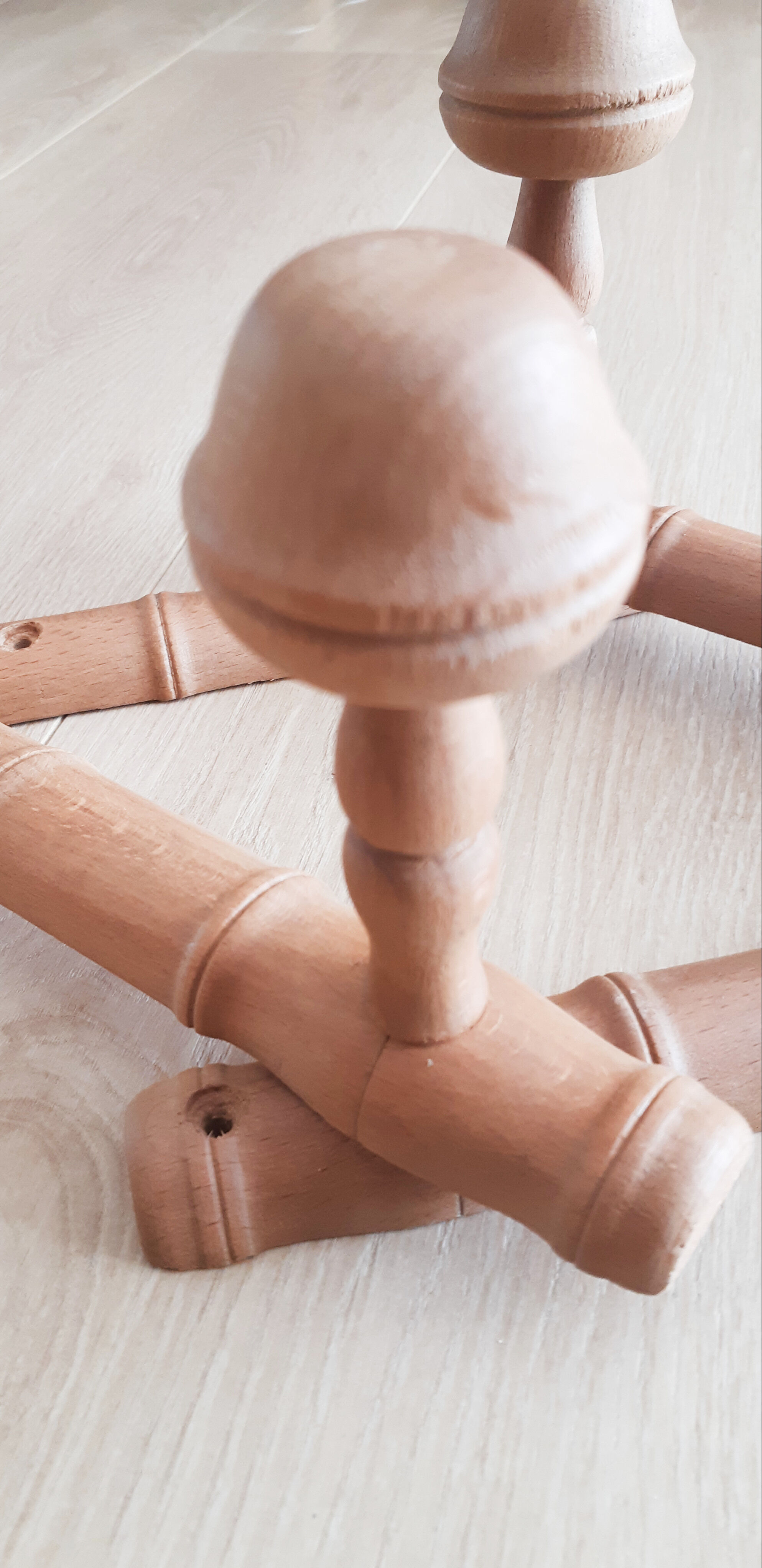 Foldable wooden coat rack, vintage, 50s/60s