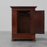 French 16th Century Antique oak hand carved wardrobe