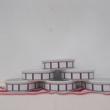 Set of 6 ramekins basque decoration
