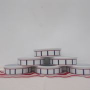 Set of 6 ramekins basque decoration