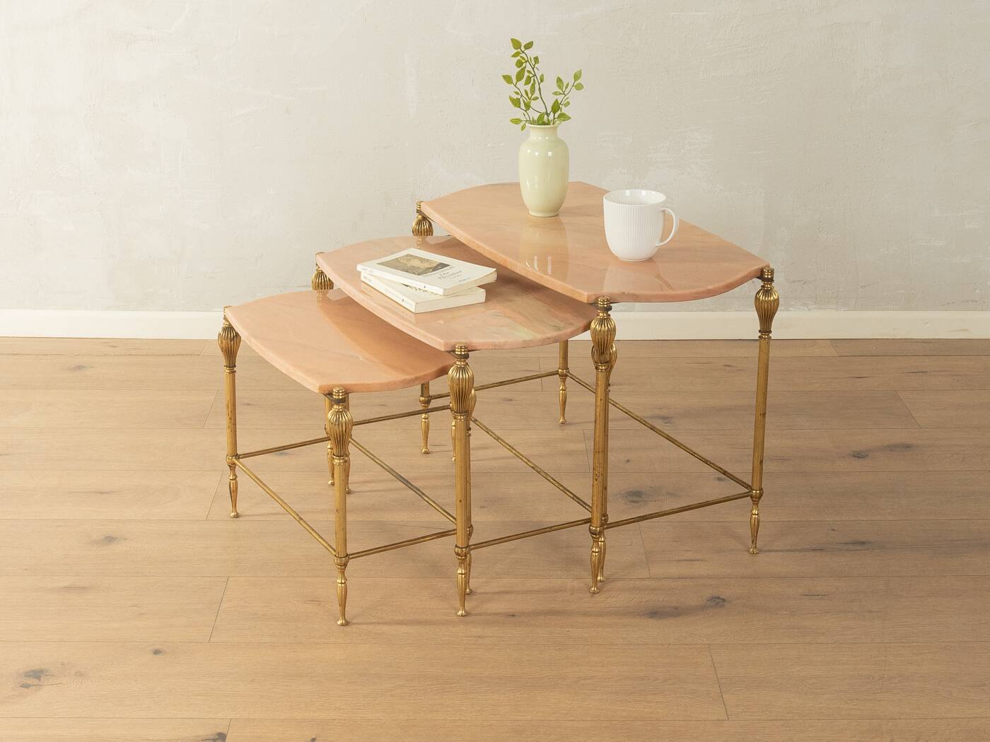 Tables gigognes style Hollywood Regency, années 1970