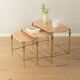 Tables gigognes style Hollywood Regency, années 1970