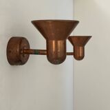 Pair of vintage copper wall lights, Denmark 1970s