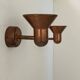 Pair of vintage copper wall lights, Denmark 1970s