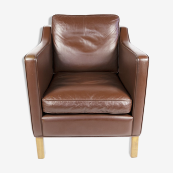 Dark brown Danish armchair, Denmark, 1960s