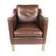 Dark brown Danish armchair, Denmark, 1960s