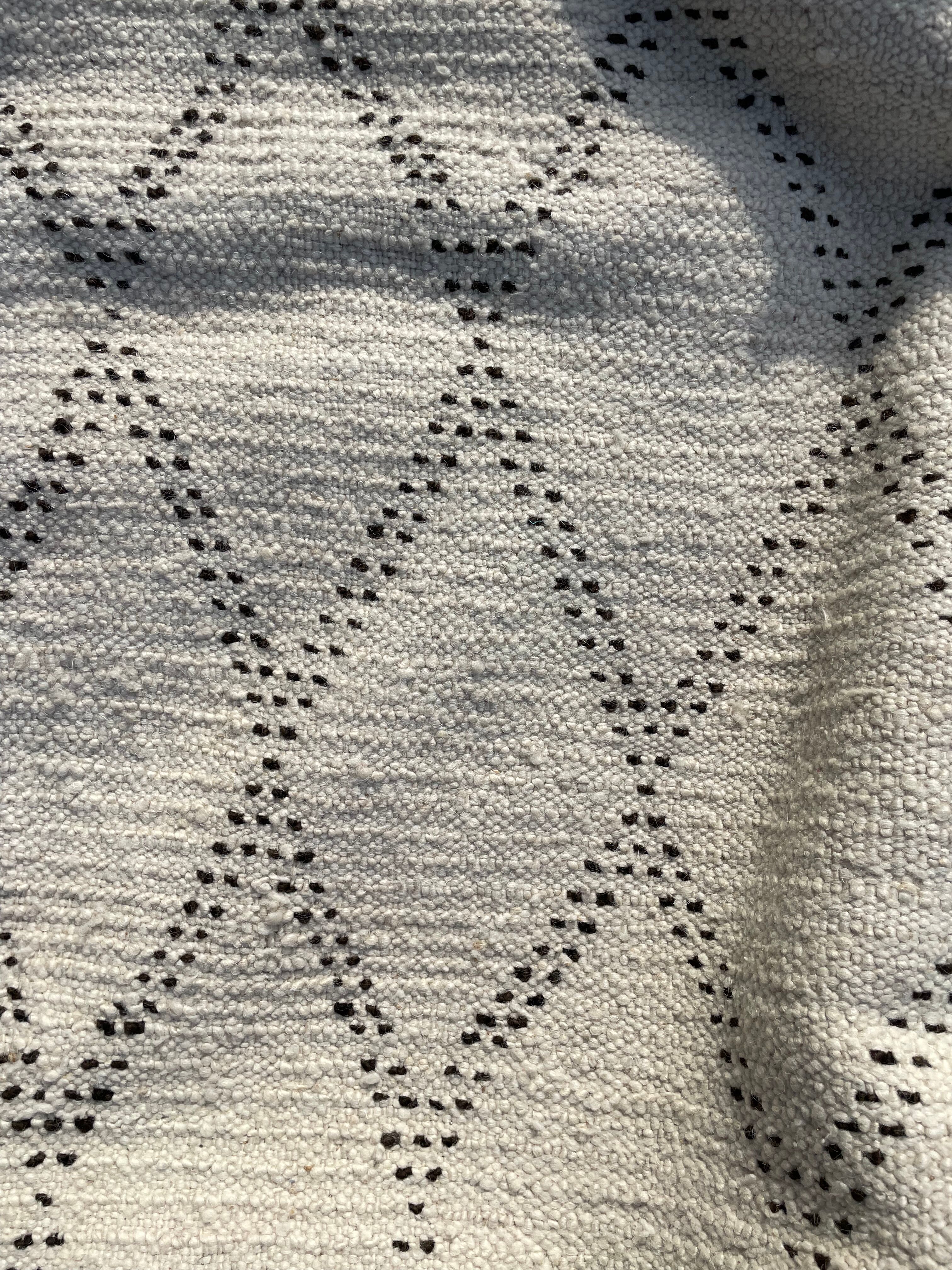 Long Berber hallway carpet Beni Ourain in wool 110x310 cm