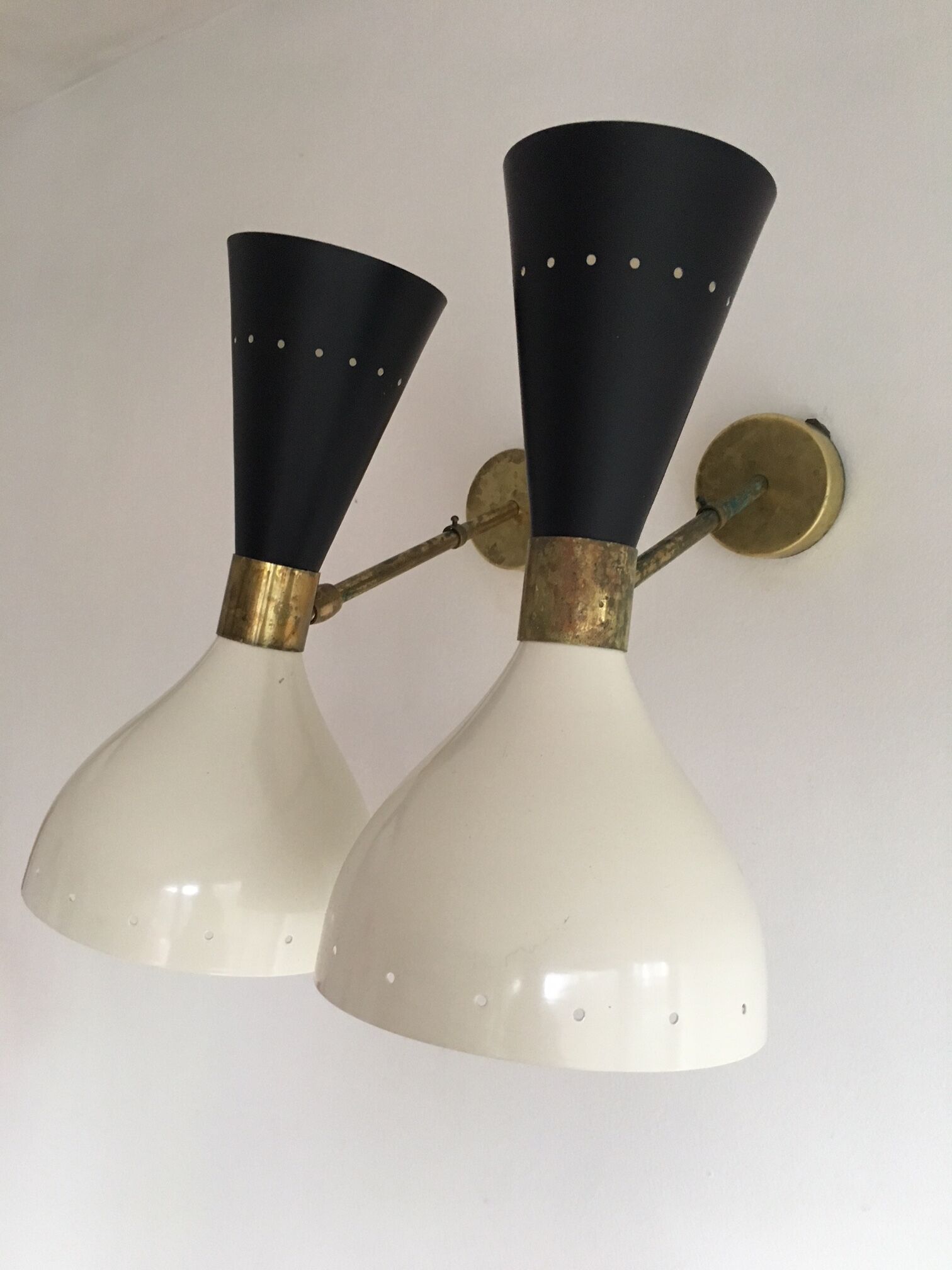 Wall lamps in the style of Italian creations of the 50s