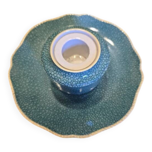 Bougeoir en porcelaine - turquoise