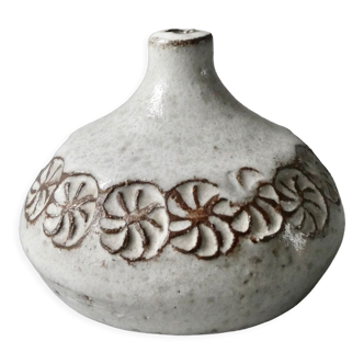 Stoneware soliflore vase Albert Thiry, Vallauris, 60s