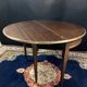 Console table demi-lune 19th century Louis XVI modular foldable top in mahogany.
