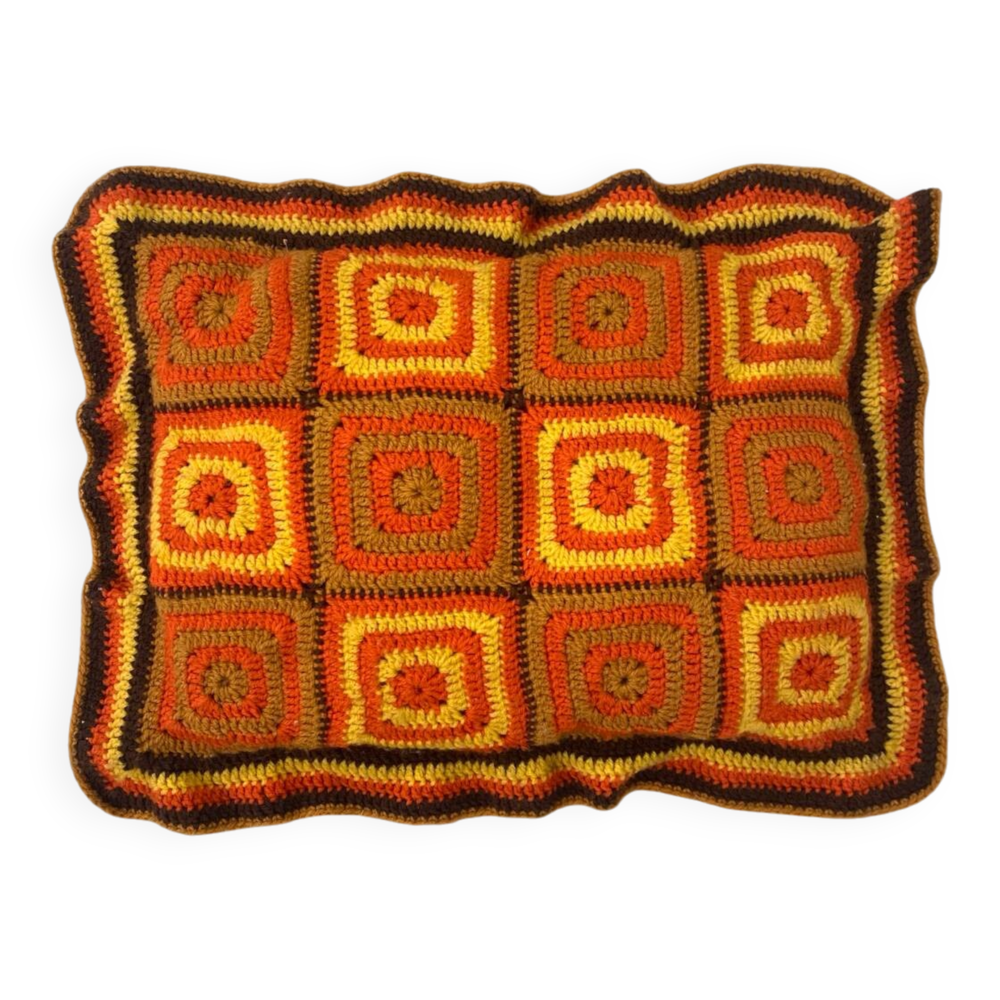 Coussin 70 au crochet Granny Square