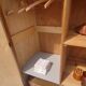 Parisian wardrobe in raw wood